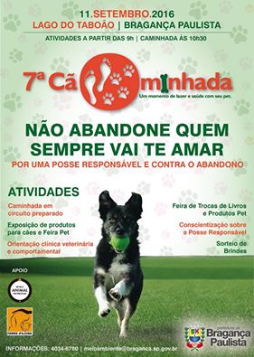 Cãominhada acontece domingo dia 11