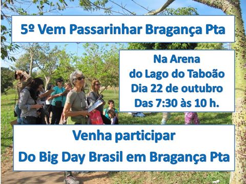 Bragança participa do Big Day Brasil e aves são observadas no Lago do Taboão