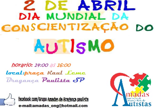 Dia Mundial de Conscientização do Autismo é comemorado em Bragança com evento