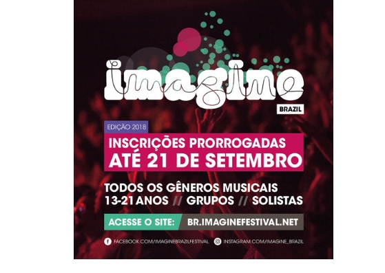 Festival de música para jovens Imagine Brazil está com inscrições abertas