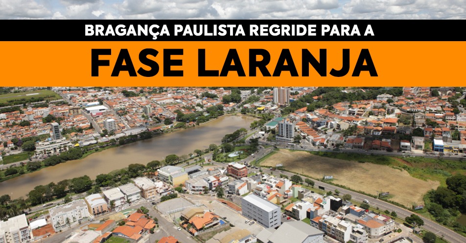 Bragança regride para fase Laranja do Plano São Paulo