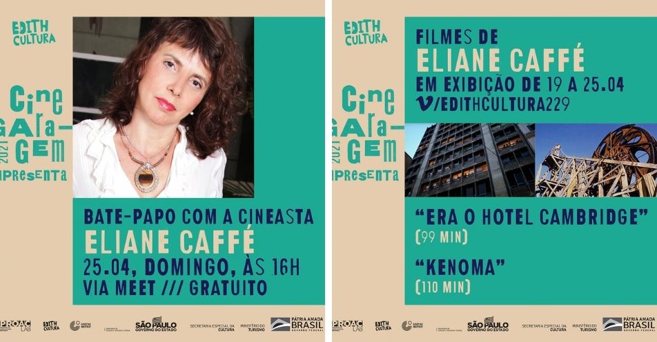 Cine Garagem promove bate-papo com cineasta Eliane Caffé