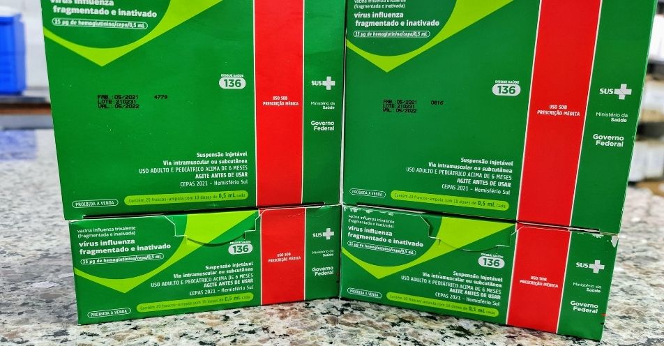 Bragança recebe mais 2480 doses de vacina contra a gripe