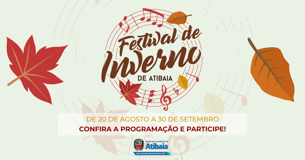 Atibaia promove Festival de Inverno com atividades presenciais