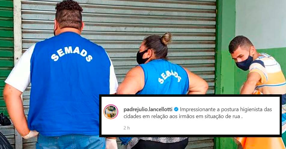 Padre Júlio Lancellotti critica Prefeitura de Bragança por ação “Cidade Limpa”