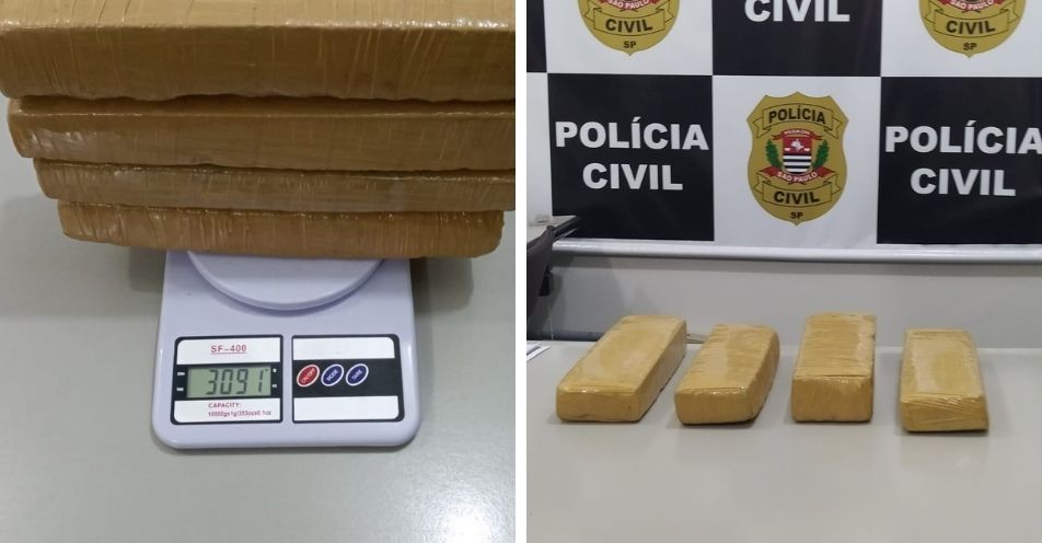 Polícia Civil apreende mais de 3kg de maconha em Bragança Paulista