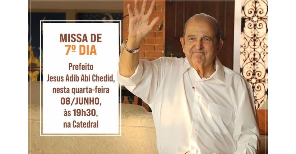 Missa de 7º dia de Jesus Chedid será na Catedral