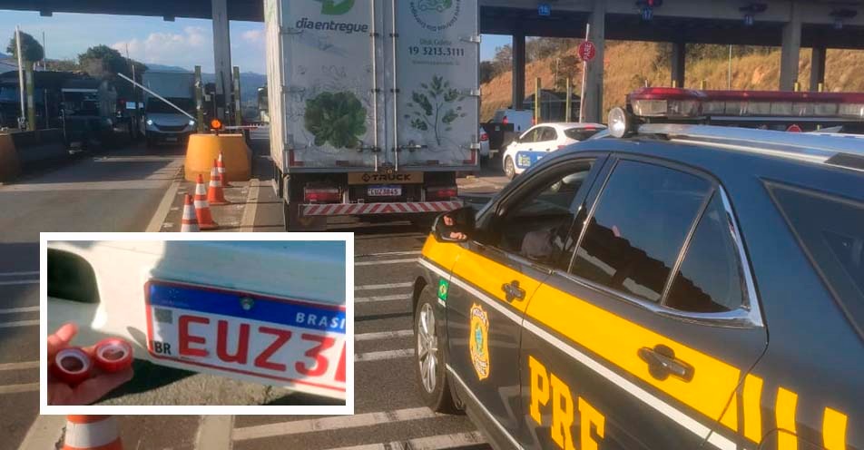 Motorista é preso após adulterar placa e ‘furar’ o pedágio 59 vezes