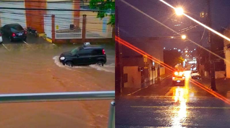 Forte chuva causa pontos de alagamentos em Bragança Paulista