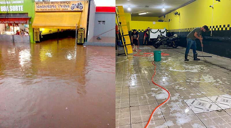 Chuvas causam estragos na área central de Bragança Paulista