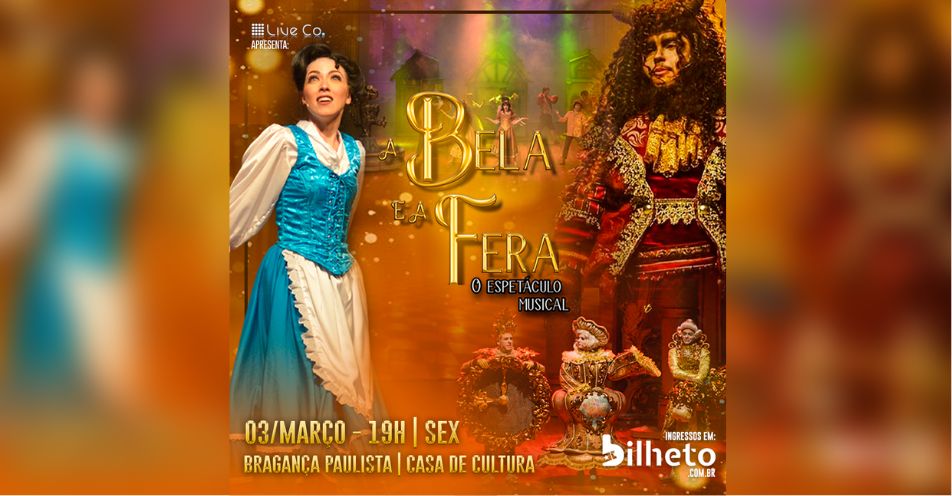 Bragança recebe espetáculo “A Bela e a Fera in Concert” na sexta