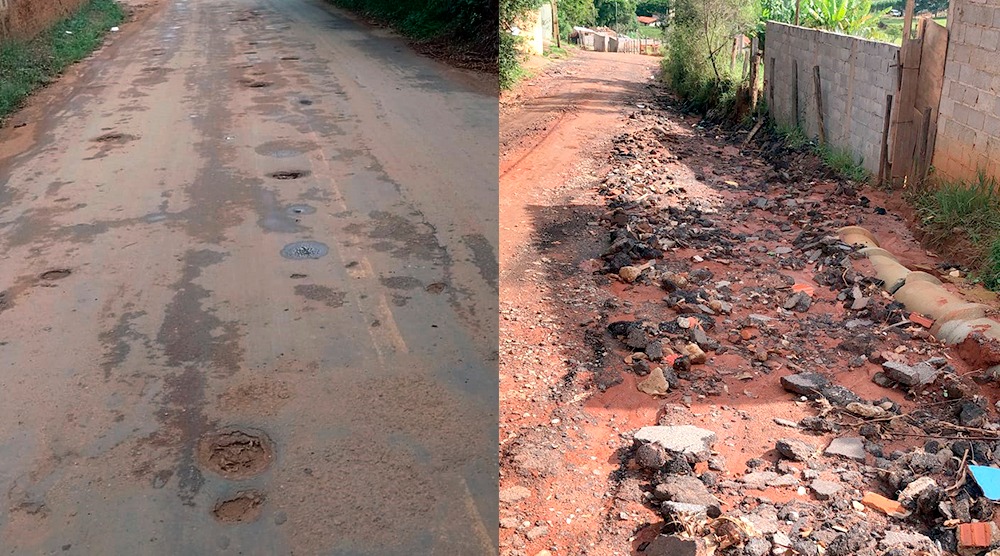 Moradores do Menin e Recanto da Montanha reclamam de estradas