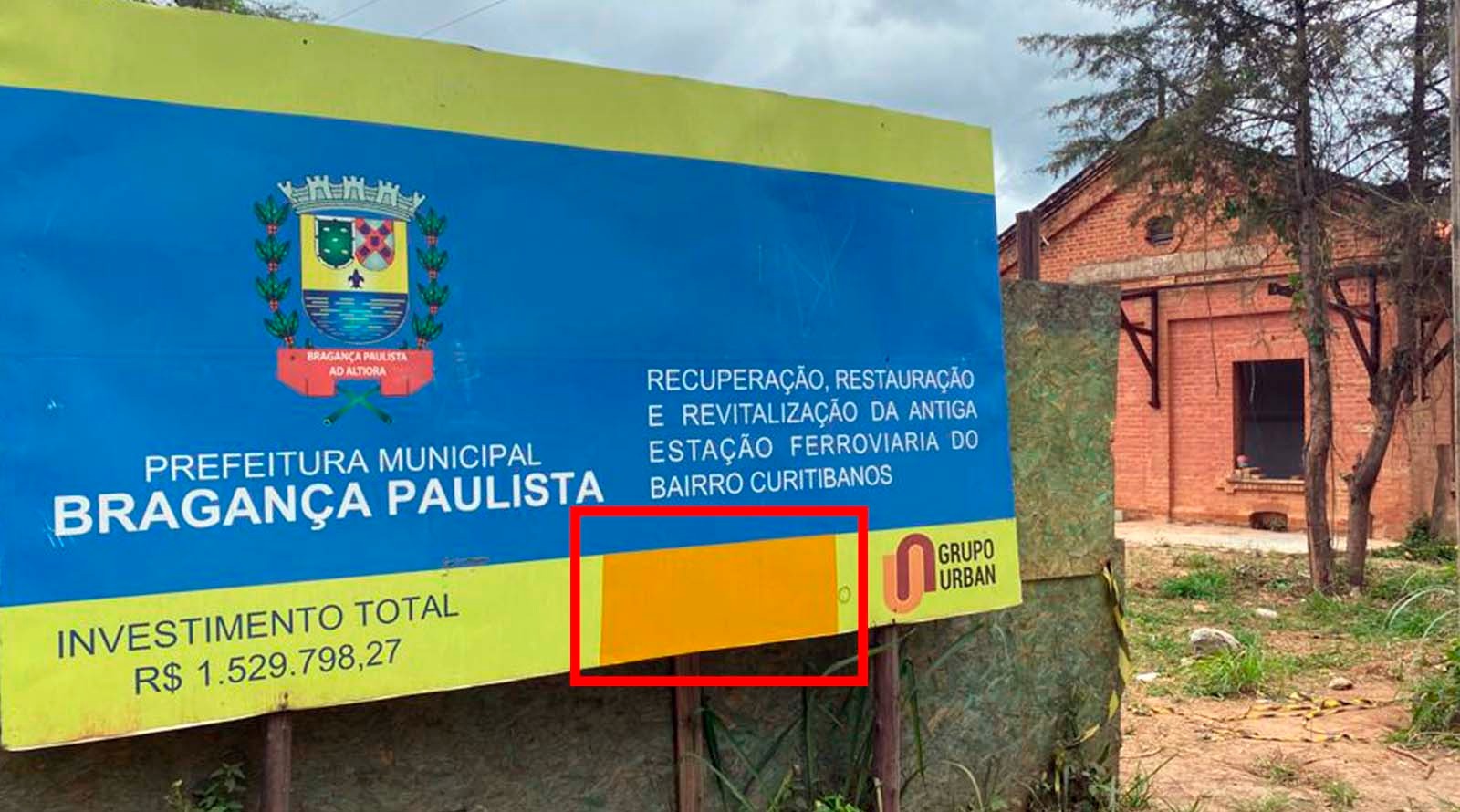 Prefeitura de Bragança apaga prazos em placas de obras públicas