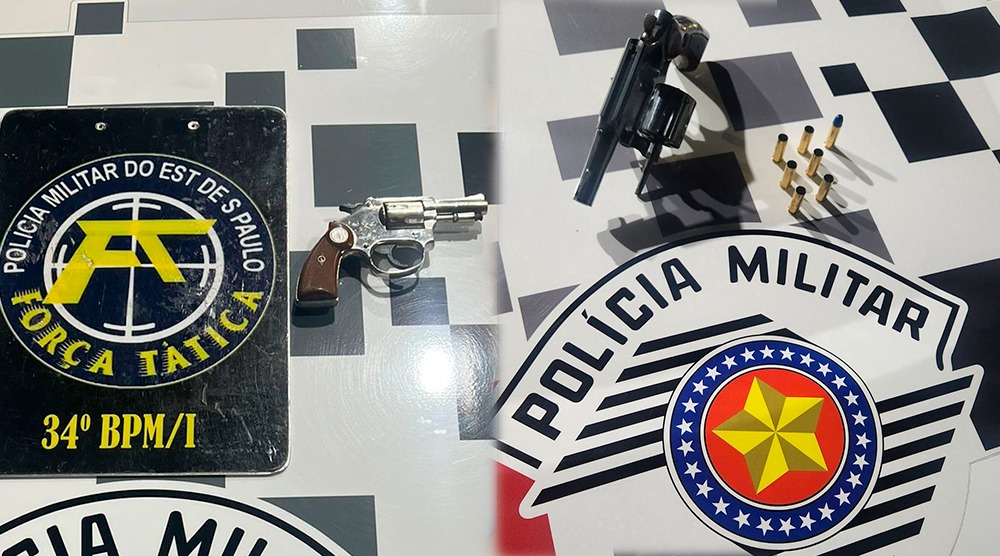 PM apreende duas armas após disparos em Bragança Paulista