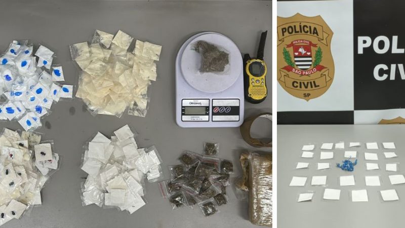 Polícias Civil e Militar apreendem drogas no São Miguel e Cruzeiro