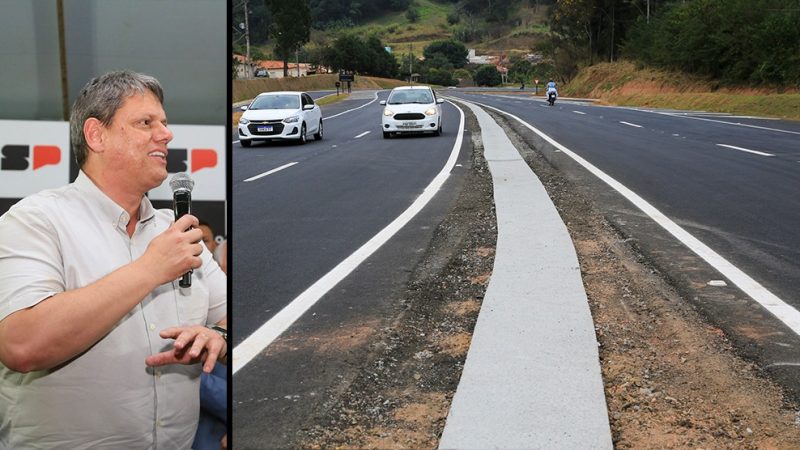 Governador Tarcísio inaugura duplicação de rodovia em Amparo