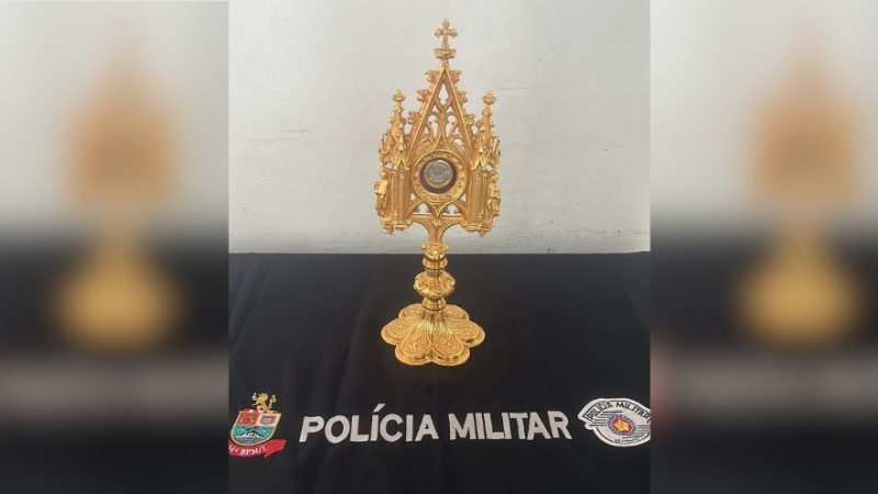 PM recupera relíquia furtada da Igreja Santa Terezinha