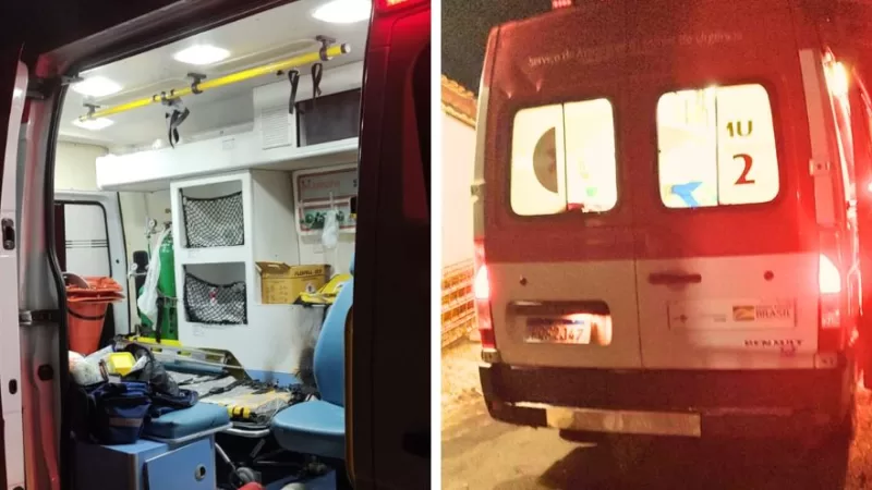 Homem é preso após danificar ambulância do SAMU de Bragança