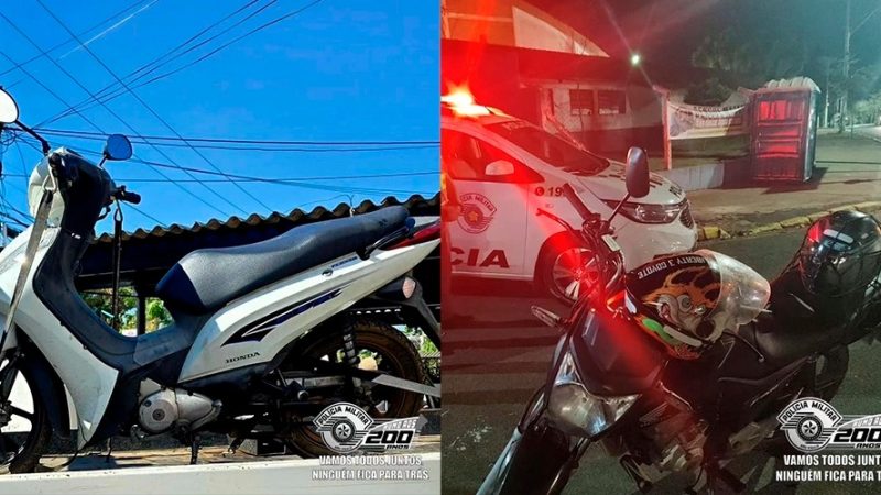 PM recupera duas motos em Bragança Paulista