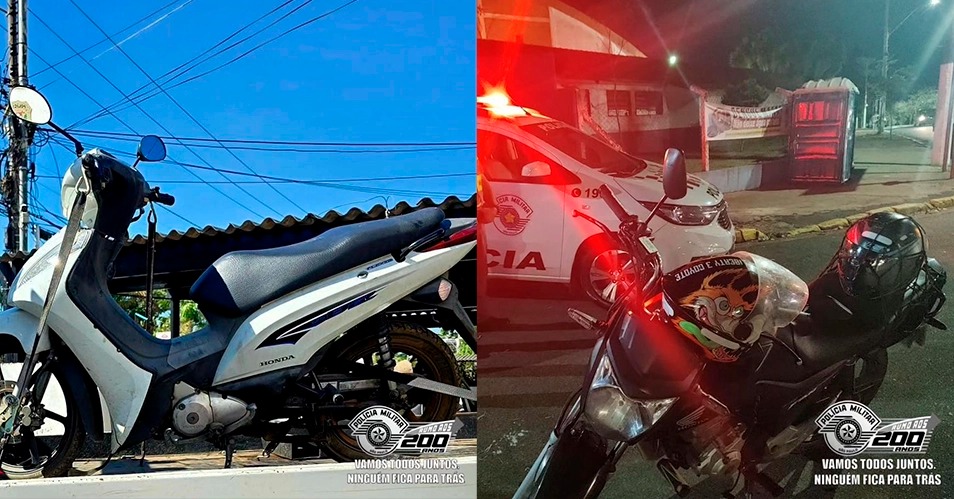 PM recupera duas motos em Bragança Paulista
