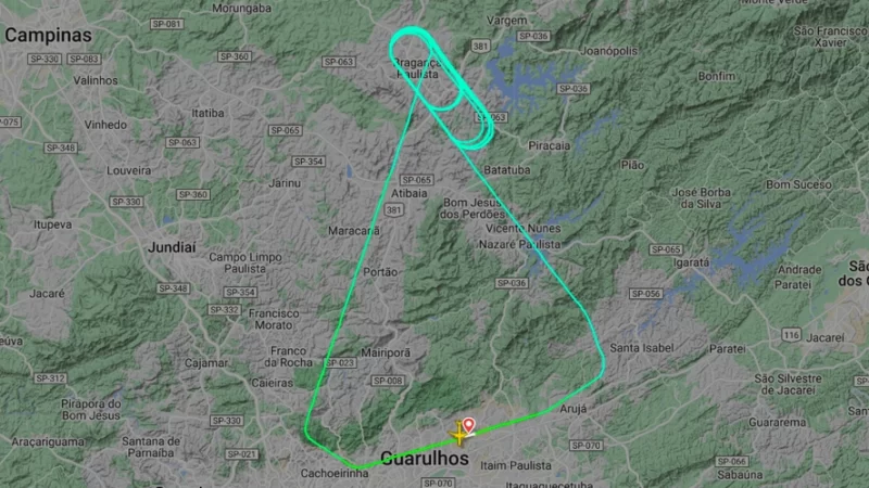 Saiba por que avião da Latam ‘voou em círculos’ sobre Bragança