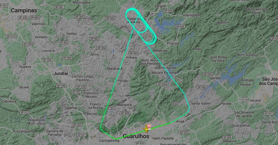 Saiba por que avião da Latam ‘voou em círculos’ sobre Bragança