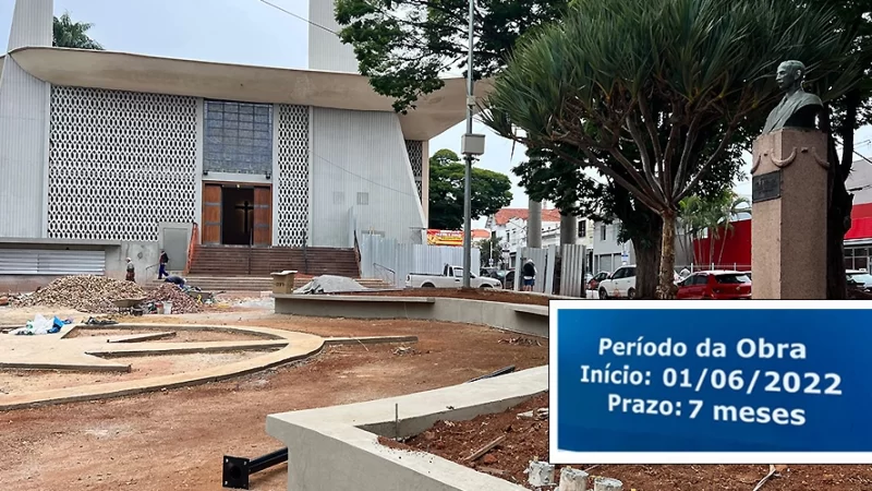 Com 653 dias em atraso, obra da Praça Central entra na “fase final”