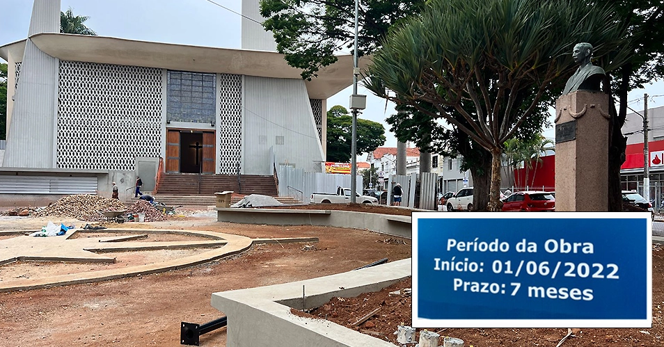 Com 653 dias em atraso, obra da Praça Central entra na “fase final”