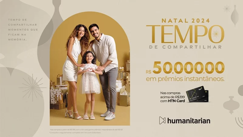 Campanha de Natal Humanitarian presenteia clientes com R$50 mil em prêmios instantâneos