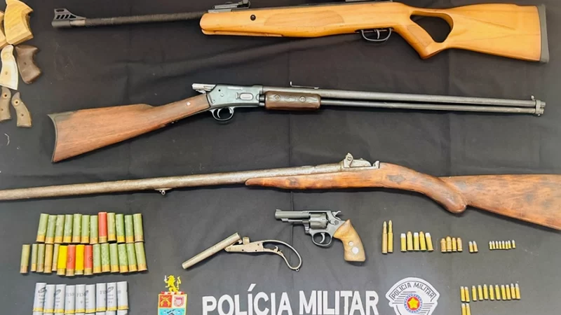 Polícia Militar apreende armas na zona rural de Bragança Paulista