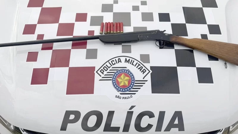 PM apreende arma na zona rural de Bragança Paulista