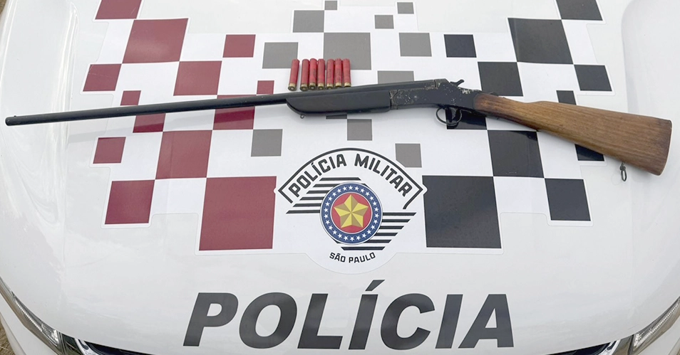 PM apreende arma na zona rural de Bragança Paulista