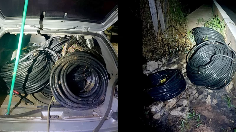 PM flagra furto de cabos telefônicos na Região Bragantina