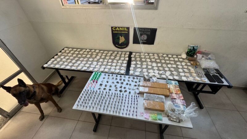PM e GCM apreendem mais de 2 mil porções de drogas em Bragança