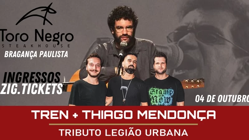 Thiago Mendonça e a banda Tren realizam show em tributo à Legião Urbana