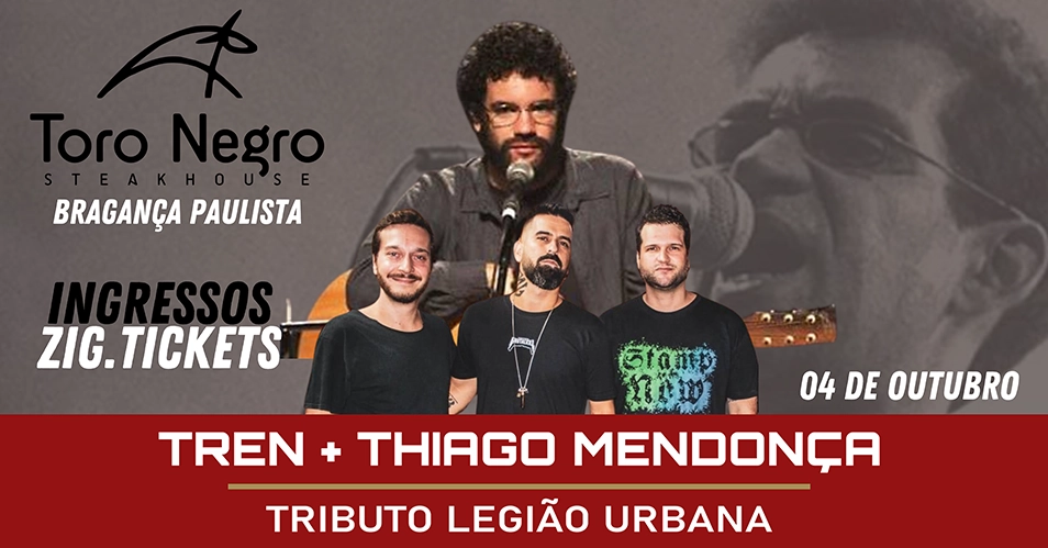 Thiago Mendonça e a banda Tren realizam show em tributo à Legião Urbana