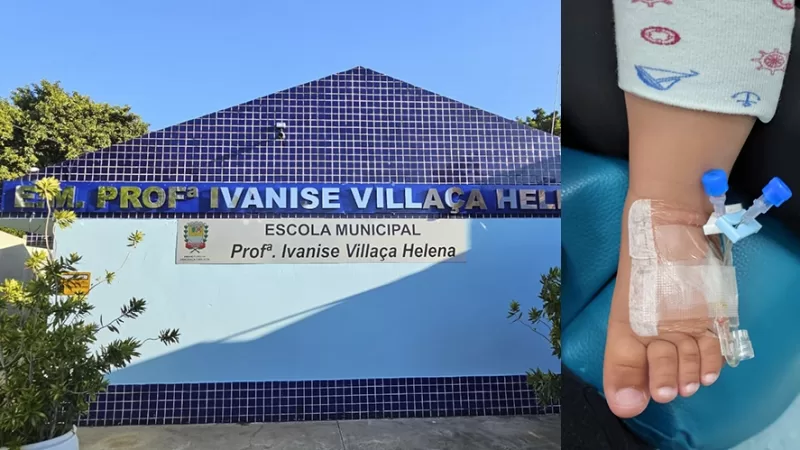 Bebê fica ferido após queda de trocador em Escola Municipal