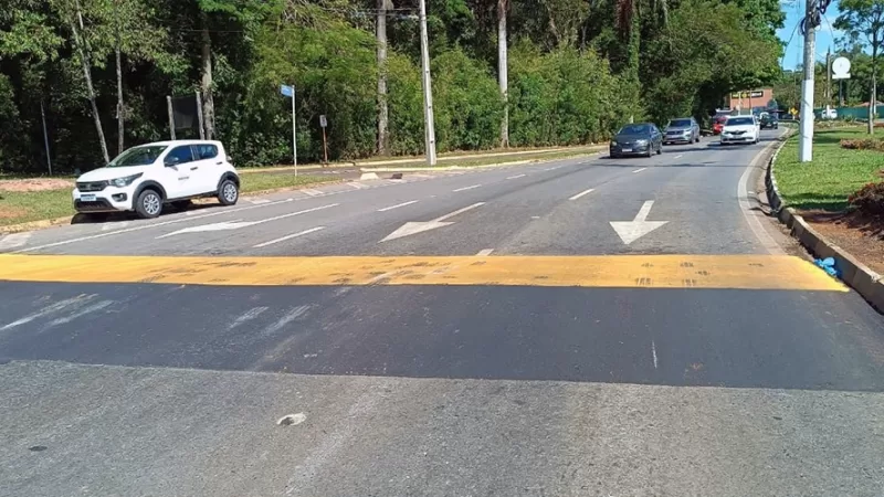 DER instala lombadas em vez de passarela na Avenida Dom Pedro I
