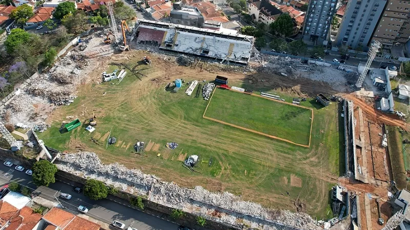 Demolição do antigo estádio do Bragantino entra na reta final