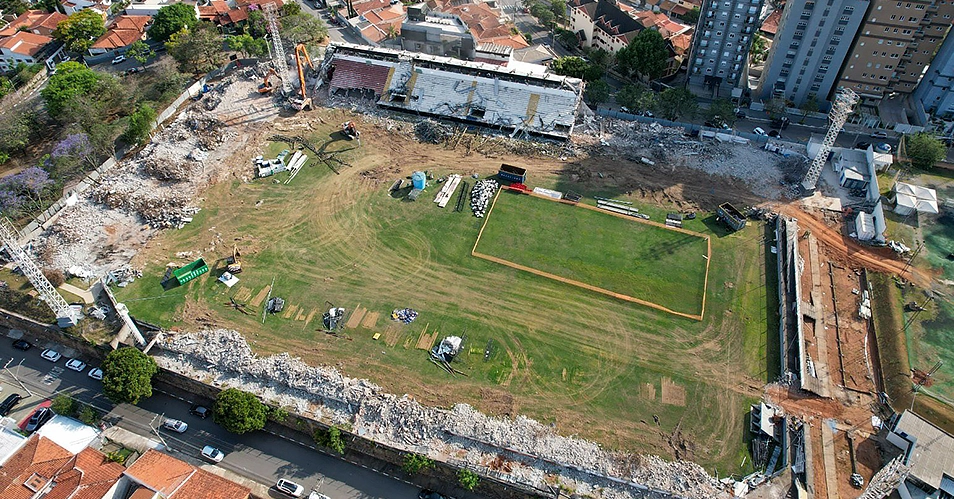 Demolição do antigo estádio do Bragantino entra na reta final