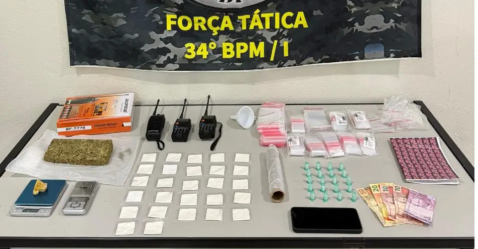 PM prende dois traficantes e apreende menor no Henedina Cortez