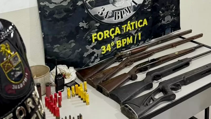 Polícia Militar apreende armas na Zona Rural de Bragança Paulista