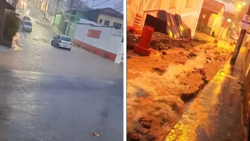 Chuvas voltam a causar alagamentos em Bragança Paulista