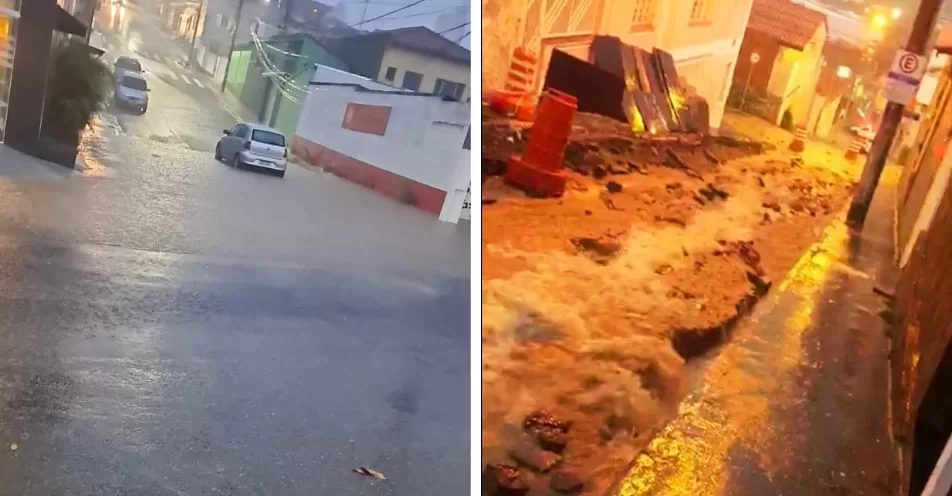 Chuvas voltam a causar alagamentos em Bragança Paulista