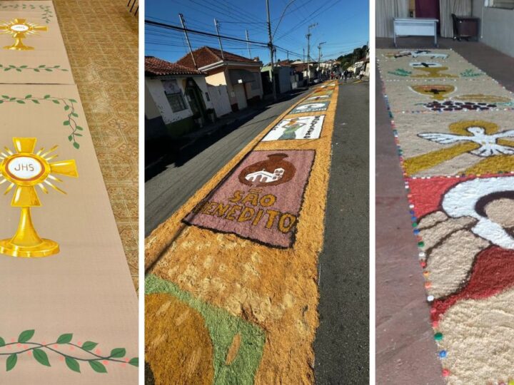 Corpus Christi: tapetes coloridos e fé movimentam igrejas de Bragança no feriado