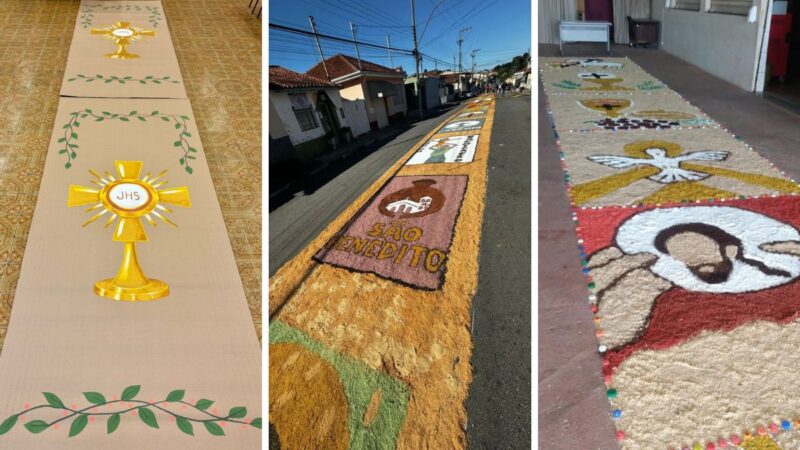 Corpus Christi: tapetes coloridos e fé movimentam igrejas de Bragança no feriado