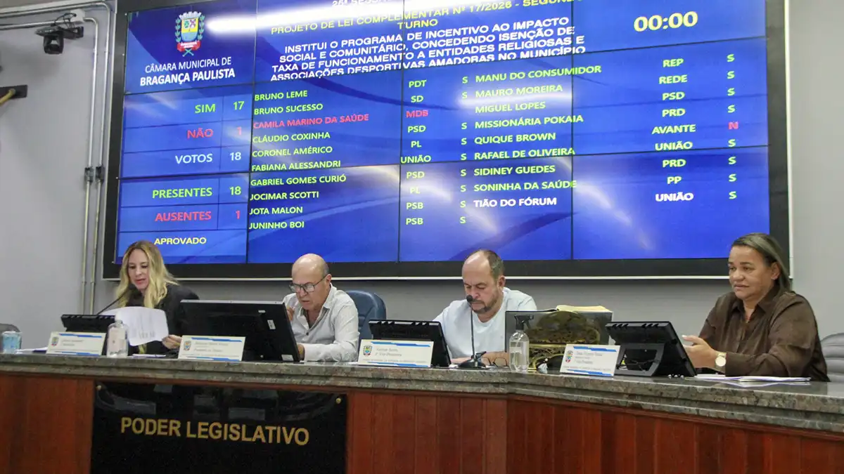Bragança Paulista aprova isenção de taxa para entidades religiosas
