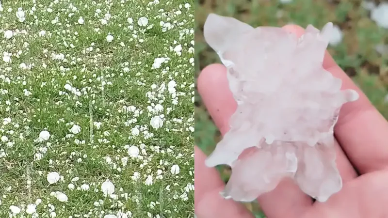 Região Bragantina registra chuva forte com granizo