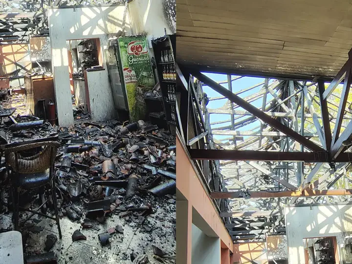 Restaurante é destruído pelo fogo em Bragança Paulista