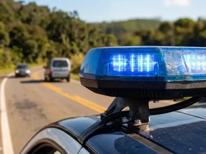 Veículo para transporte de presos capota na Bragança/Piracaia